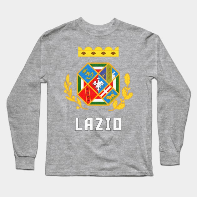Lazio / Vintage-Look Coat Of Arms Design Long Sleeve T-Shirt by DankFutura